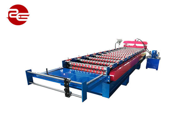 16KW Automatic Steel Roofing Tile Machine 14m/Min With 300mm H Beam