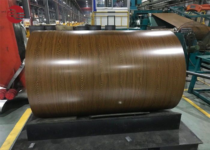 Galvanized Prepainted Steel Coil With Wood Grain Color Coated Ppgi / Ppgl / Gi