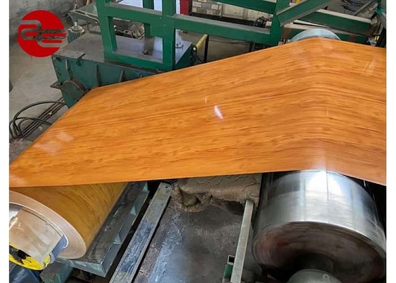 Wood Grain Printed PPGI Steel Coil Colour Coated 1250mm Width